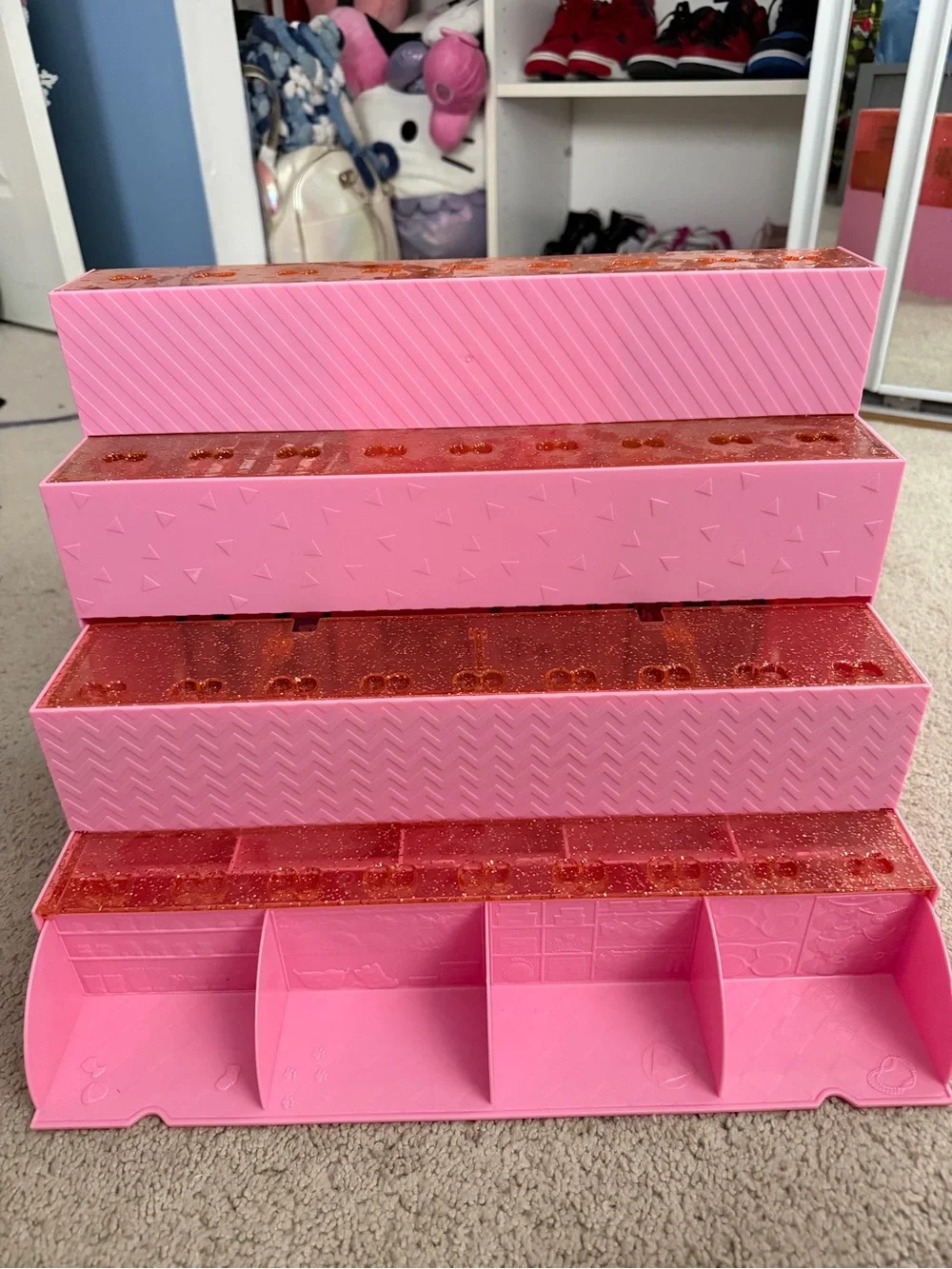 L.O.L. Surprise! Pink Glitter Stacking Makeup Organizer